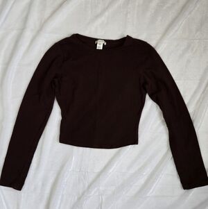 Bozzolo Dark Brown Crew Neck Sweater